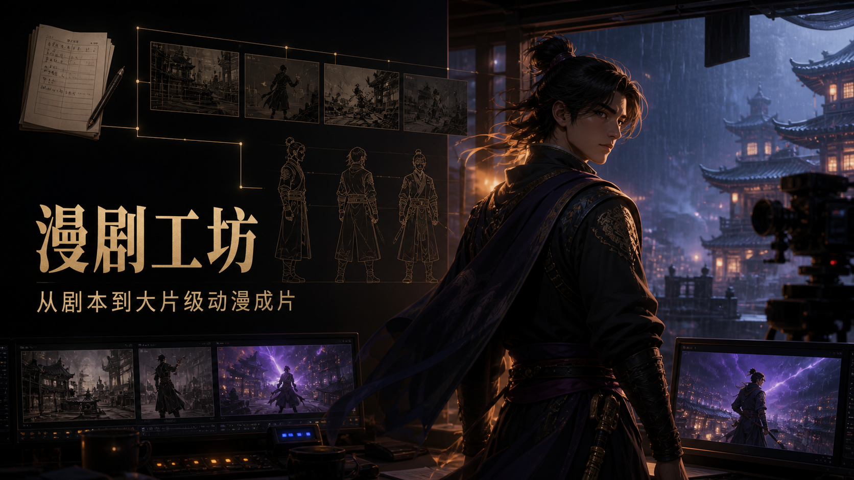 漫剧工坊从剧本到大片级动漫成片的制作展示